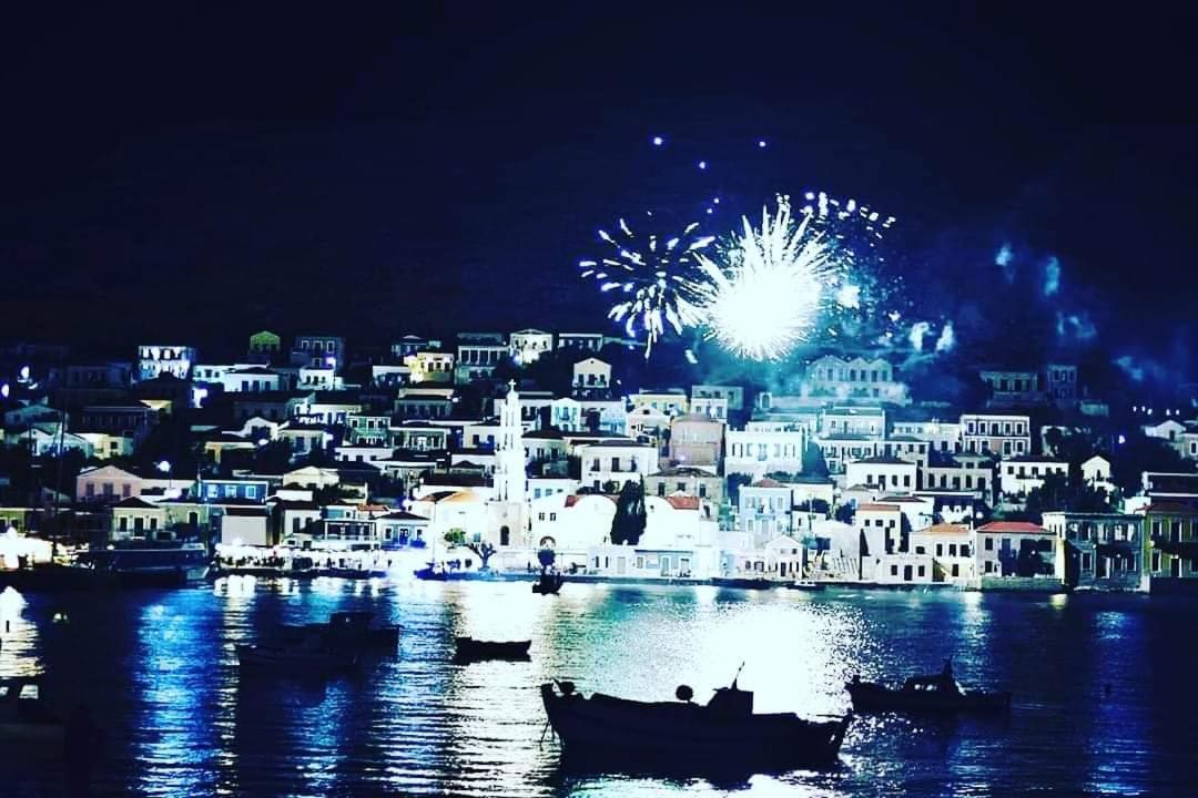 House Galini Chalki Town Exterior foto